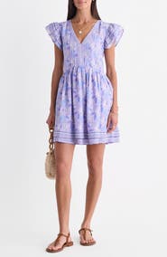 vineyard vines Floral Flutter Sleeve Minidress
