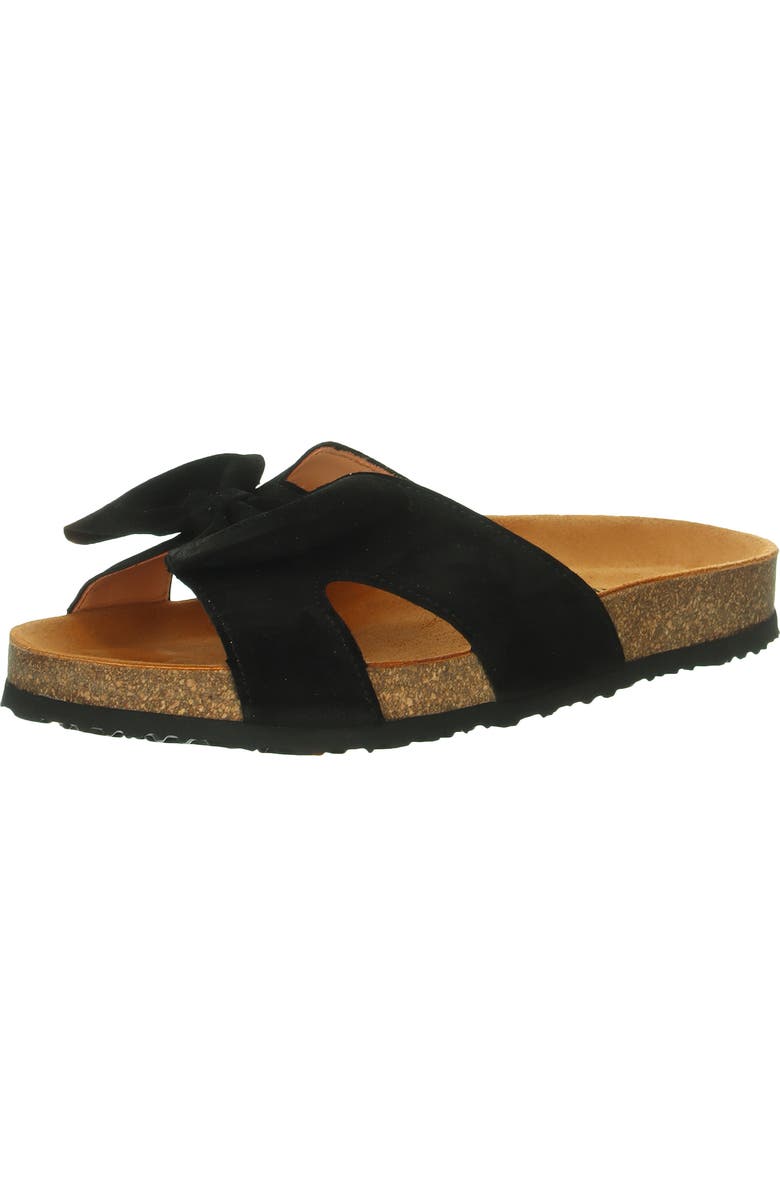 Think! Crissi Bow Slide Sandal, Main, color, Black