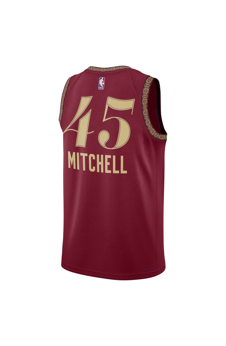 Nike Unisex Nike Donovan Mitchell Wine Cleveland Cavaliers 2023/24 Swingman Jersey - City Edition, Alternate, color, 
