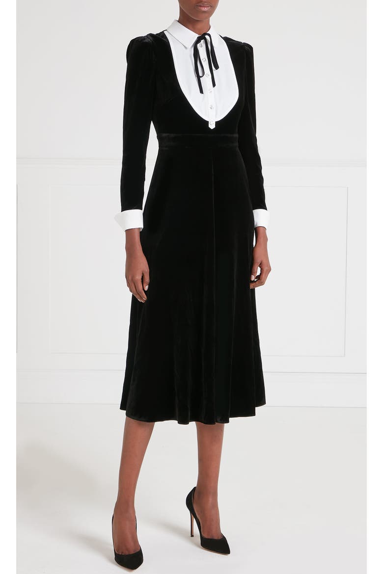 Pompidou Bib Dress, Main, color, Black