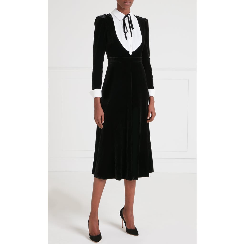 Temperley London Pompidou Bib Dress In Black