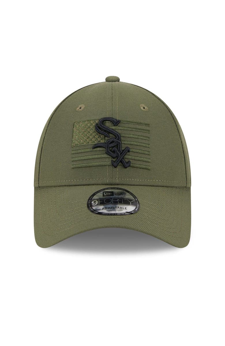 New Era Men's New Era Green Chicago White Sox 2023 Armed Forces Day 9FORTY Adjustable Hat, Alternate, color,