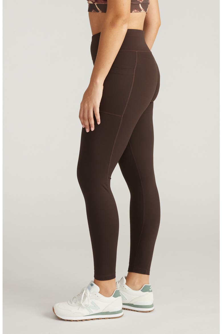 Next to Naked Pocket Ankle Leggings, Alternate, color, DARKEST BROWN