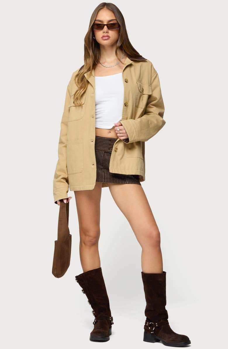 EDIKTED Harper Barn Coat, Alternate, color, Camel