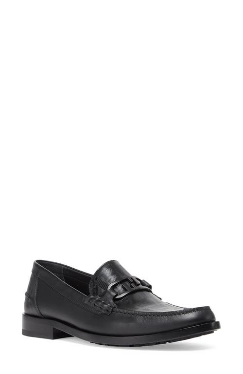 Fendi Logo-plaque Leather Loafers In Black