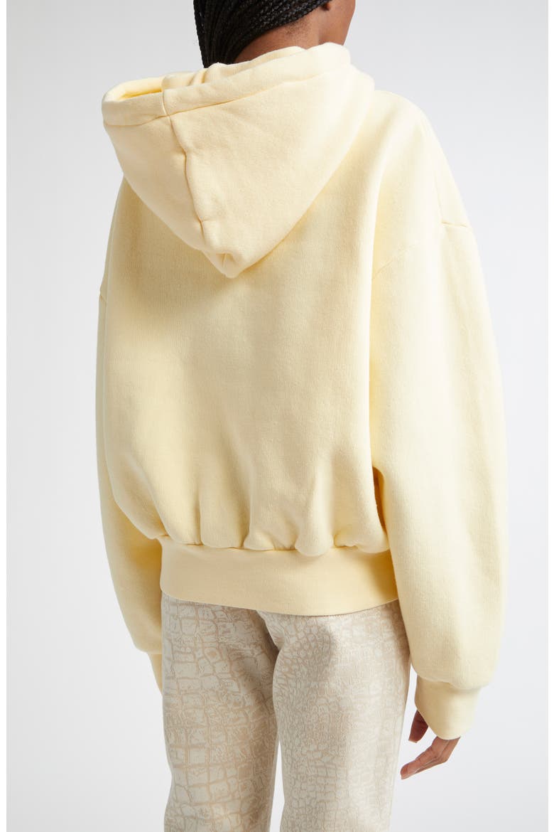 Le Hoodie Corto Embroidered Cotton Fleece Hoodie, Alternate, color, UNI CLUB BEIGE