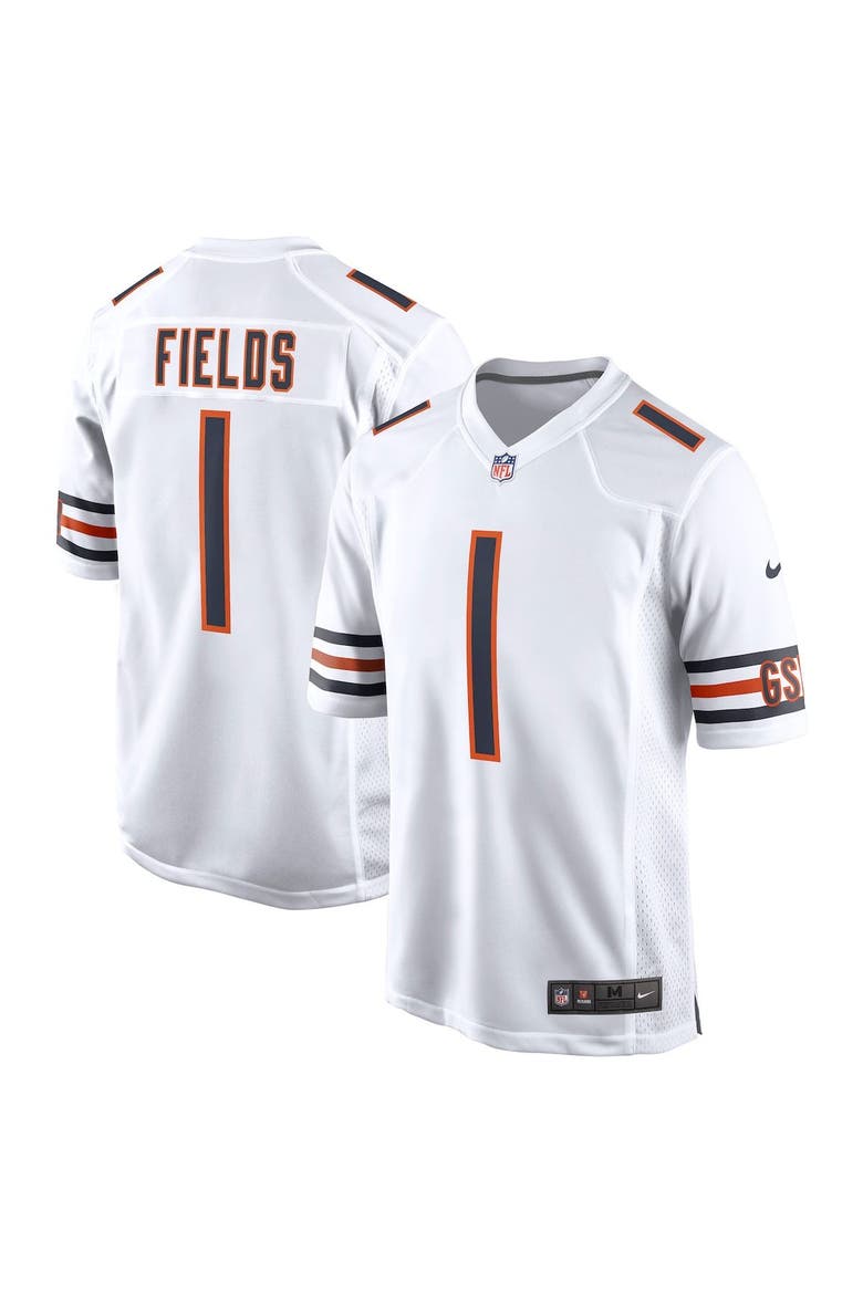 Men's Nike Justin Fields White Chicago Bears Game Jersey, Main, color, White