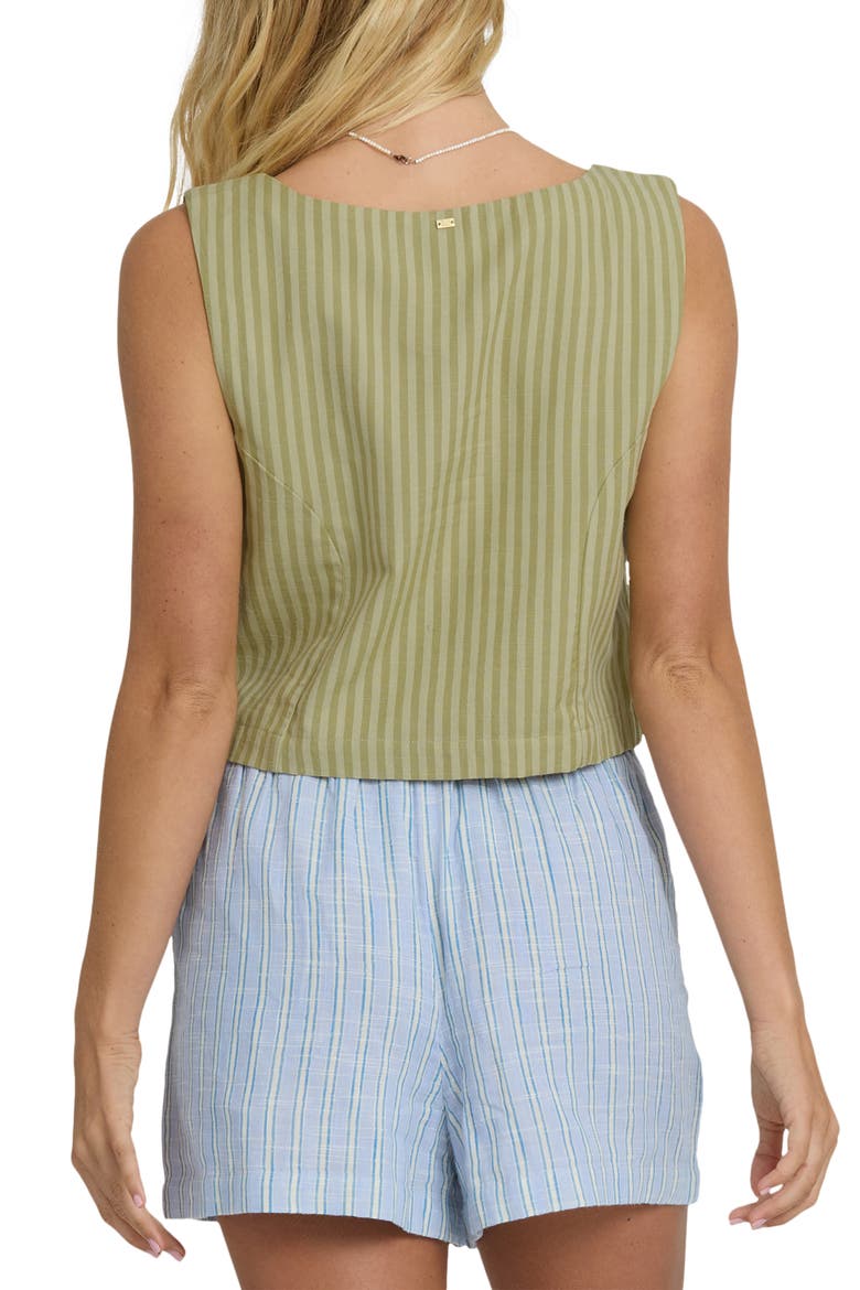 Another Wave Crop Cotton Blend Button-Up Tank Top, Alternate, color, CEDAR