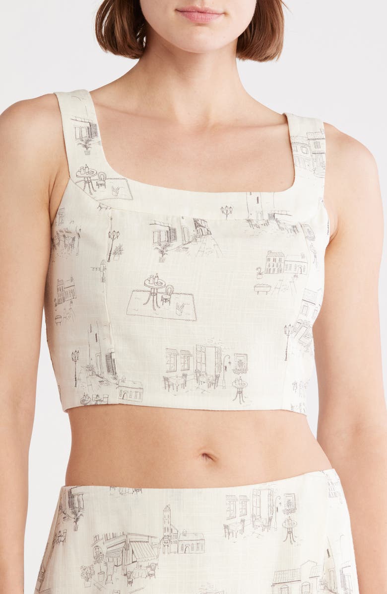 Elodie Wide Strap Crop Tank, Main, color, Natural