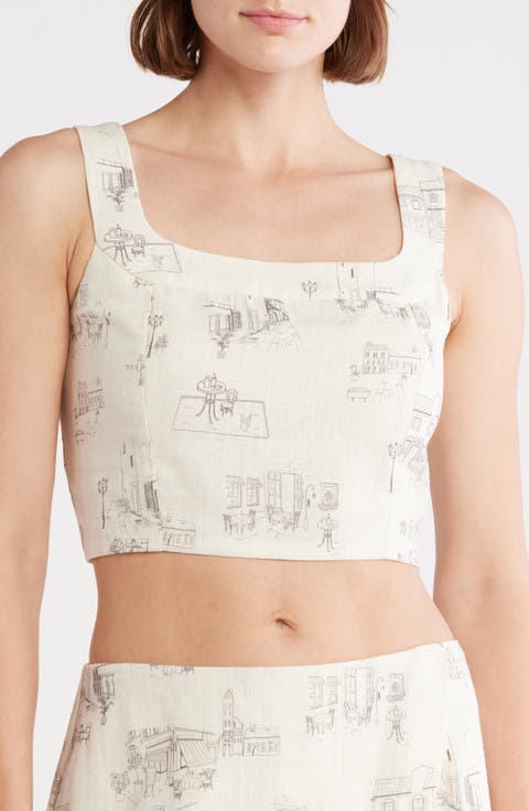 Wide Strap Crop Tank