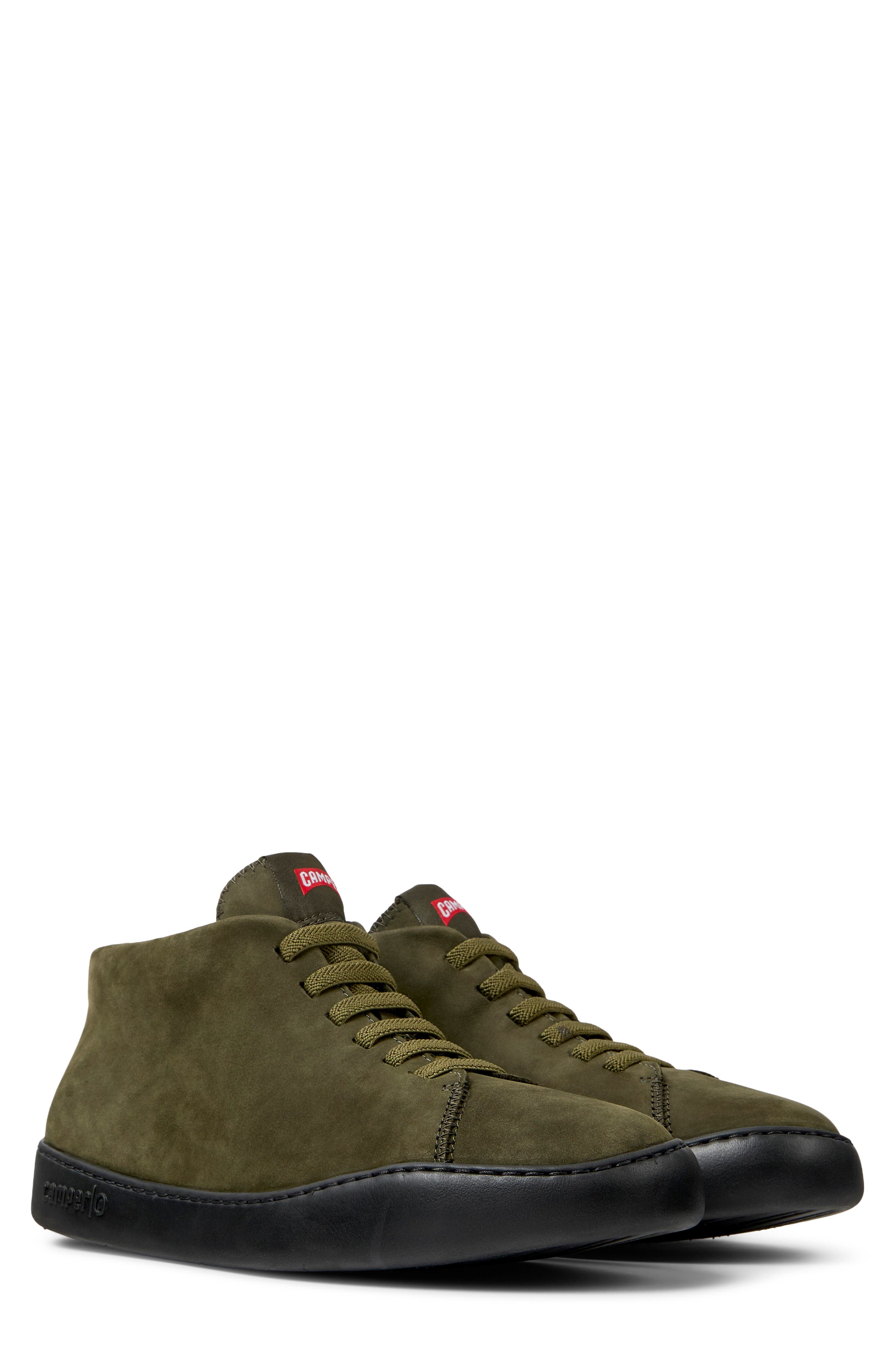 Peu Touring Leather Sneaker, Main, color, DARK GREEN