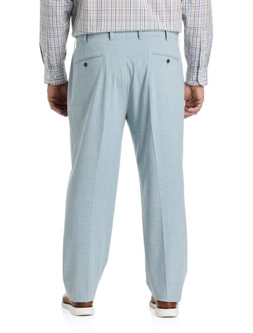 Oak Hill By Dxl Big & Tall Cross Hatch Suit Pants In Blue
