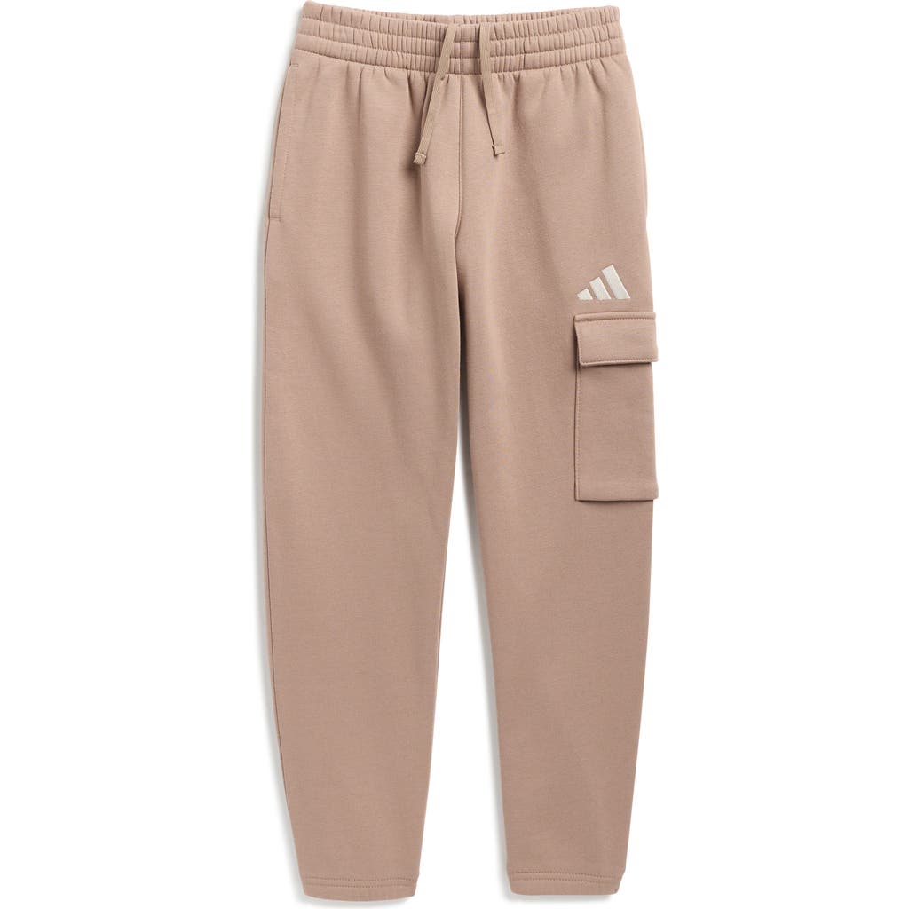 Adidas Originals Adidas Kids' Cotton Blend Fleece Cargo Sweatpants In Brown