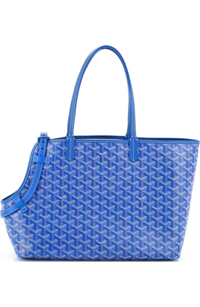 Pre-Owned Goyard Chien Gris Pet Carrier Tote Coated Canvas, Main, color, Blue