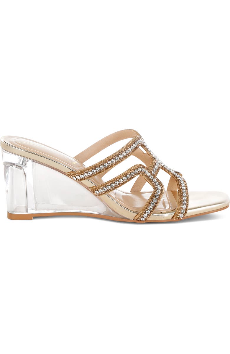 LONDON RAG Caqueta Clear Heel Sandal, Alternate, color, Gold