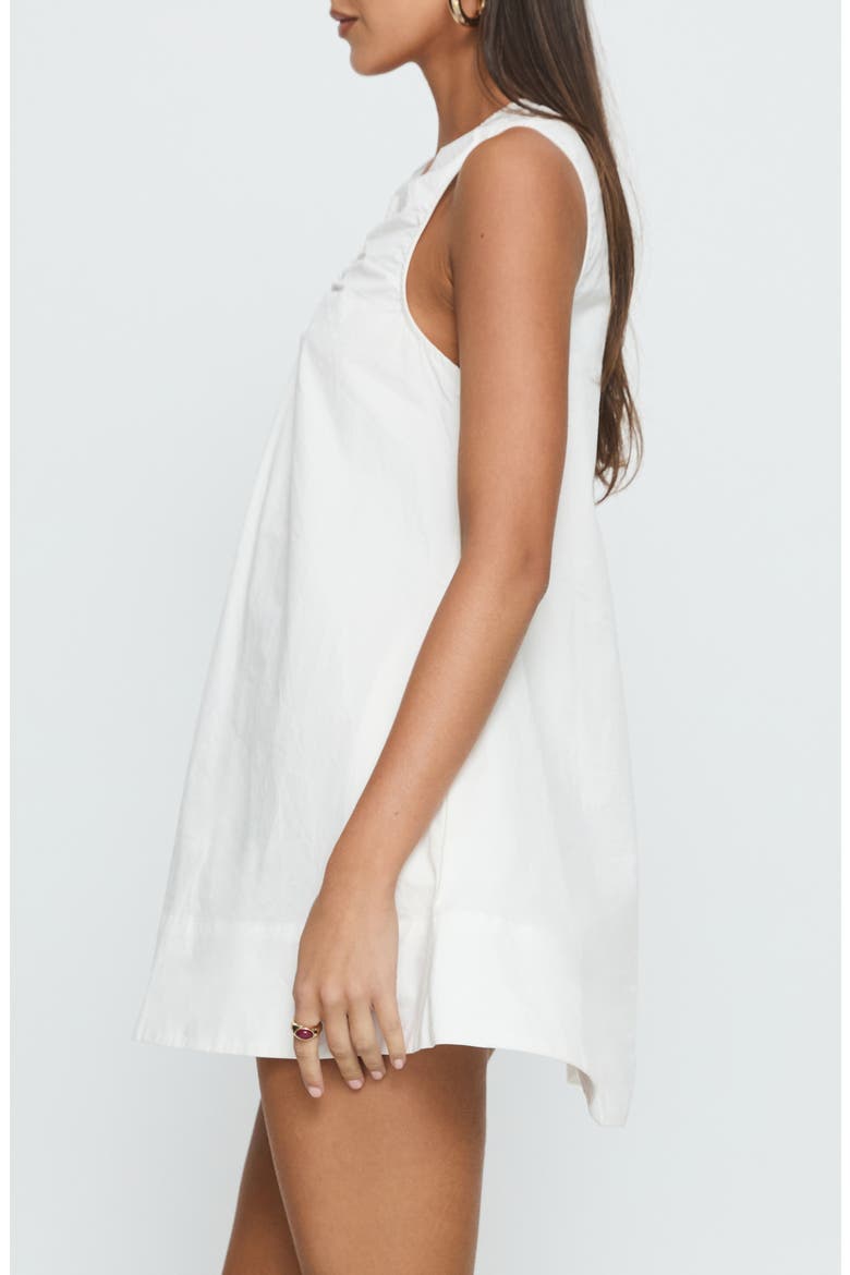 Eberta Ruched Minidress, Alternate, color, WHITE
