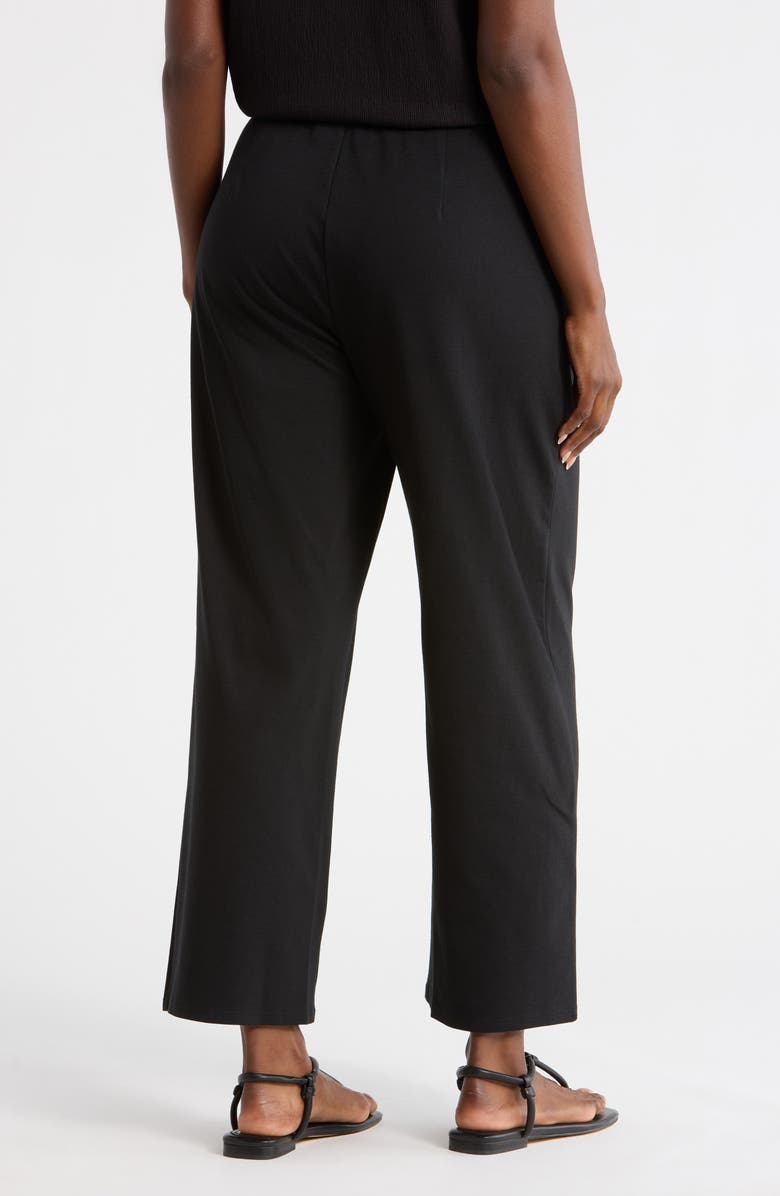 Eileen Fisher Ankle Wide Leg Pants, Alternate, color, Black