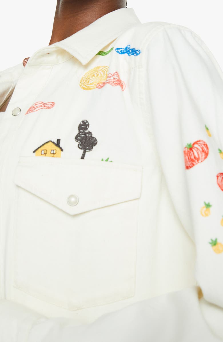 MOTHER The All My Exes Embroidered Denim Shirt, Alternate, color,