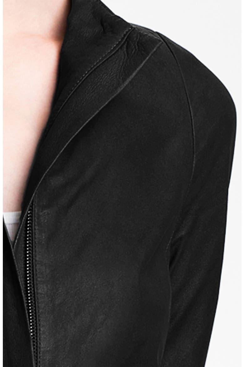 Leather Jacket, Alternate, color, BLACK