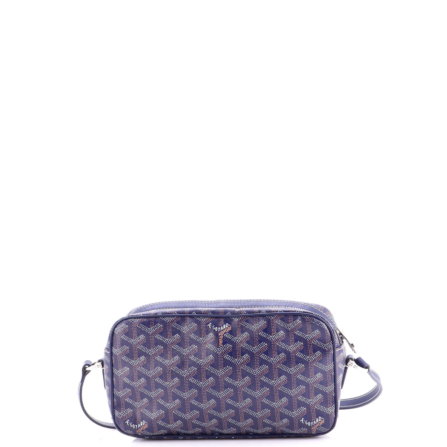 Pre-Owned Goyard Cap Vert Bag Printed Coated Canvas, Main, color, Blue