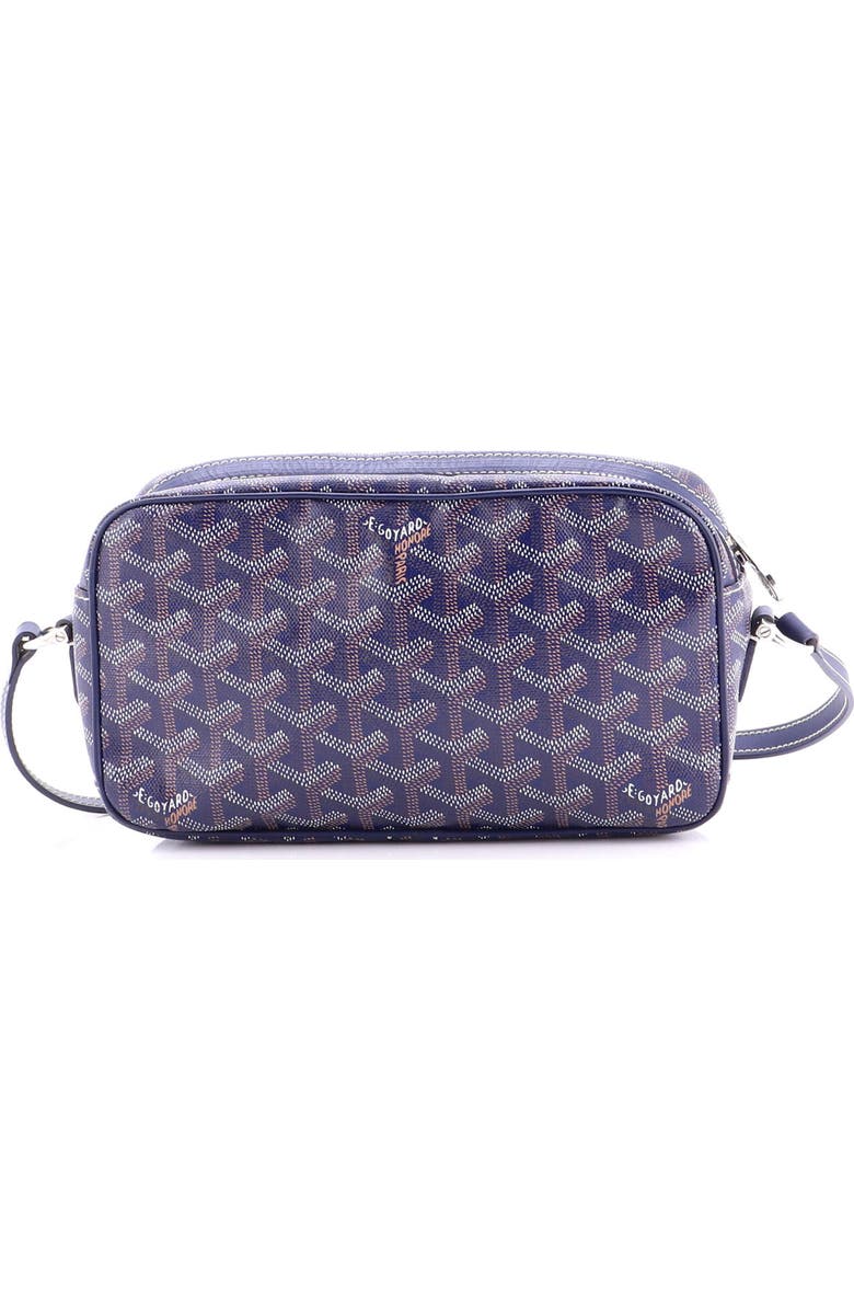 Pre-Owned Goyard Cap Vert Bag Printed Coated Canvas, Main, color, Blue