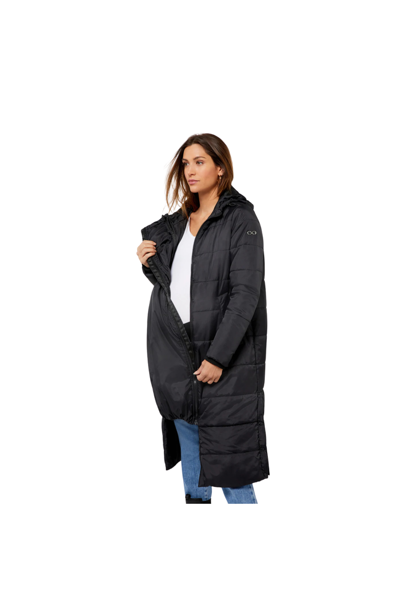 Modern Eternity Maternity Penelope - 3in1 Long Puffer maternity Coat, Alternate, color, Black