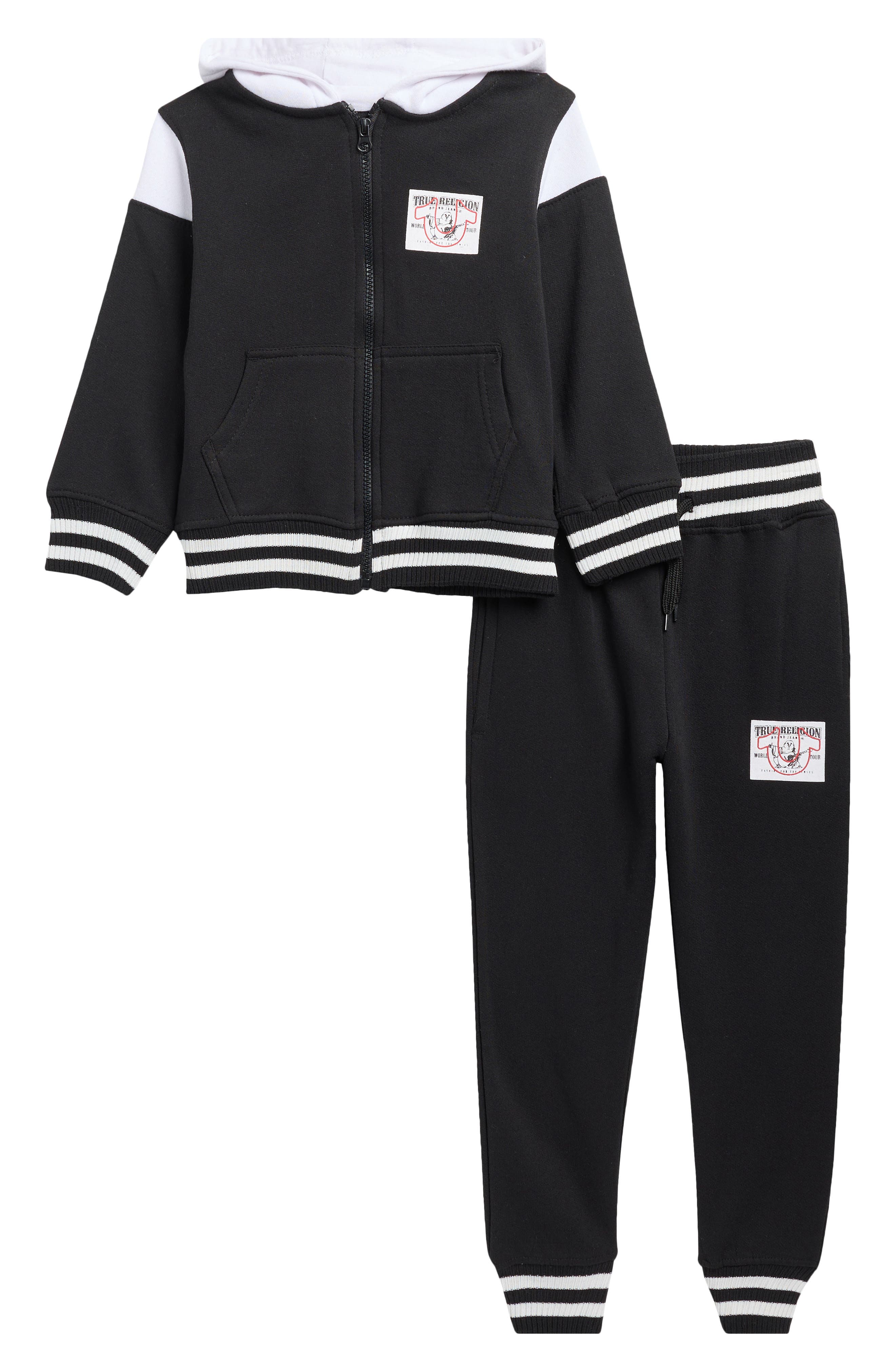 True Religion Kids' Fleece Zip Hoodie & Joggers Set