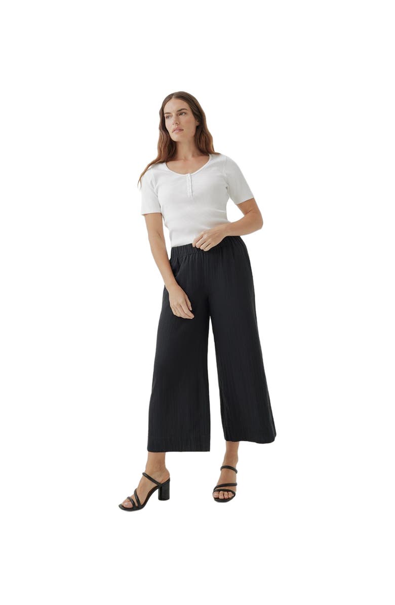 Pact Organic Coastal Double Gauze Wide Leg Pant, Alternate, color,