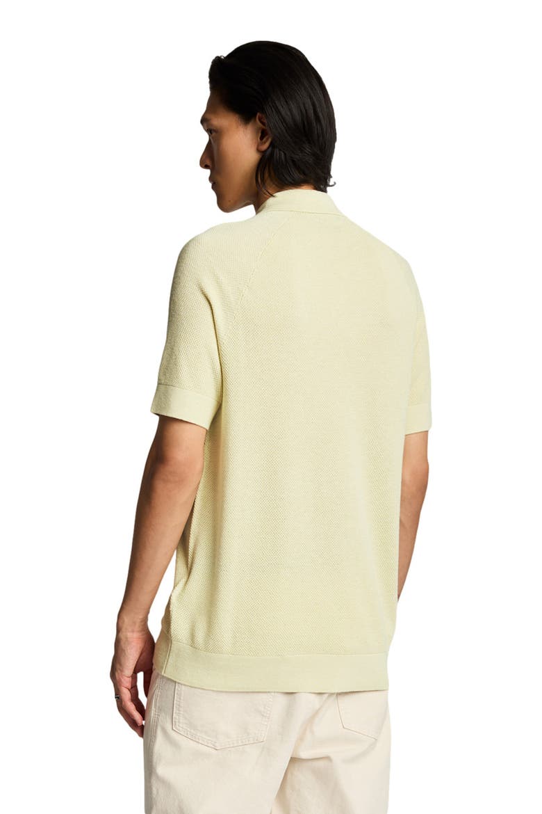 Linen Blend Knitted Polo, Alternate, color, Luna