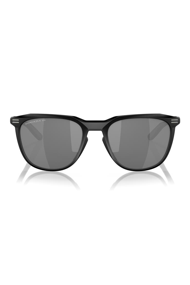 Thurso 54mm Polarized Round Sunglasses, Main, color, MATTE BLACK