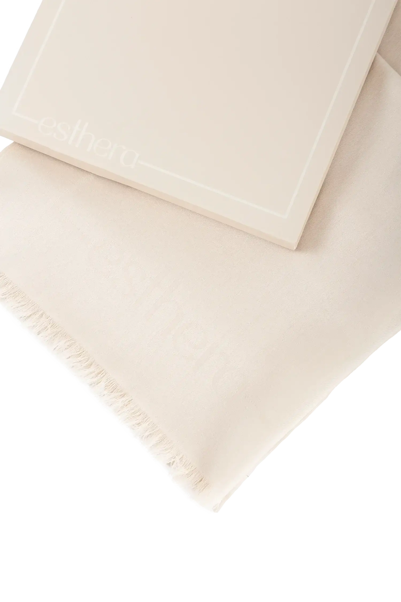 Wool Logo Scarf, Alternate, color, Pearl