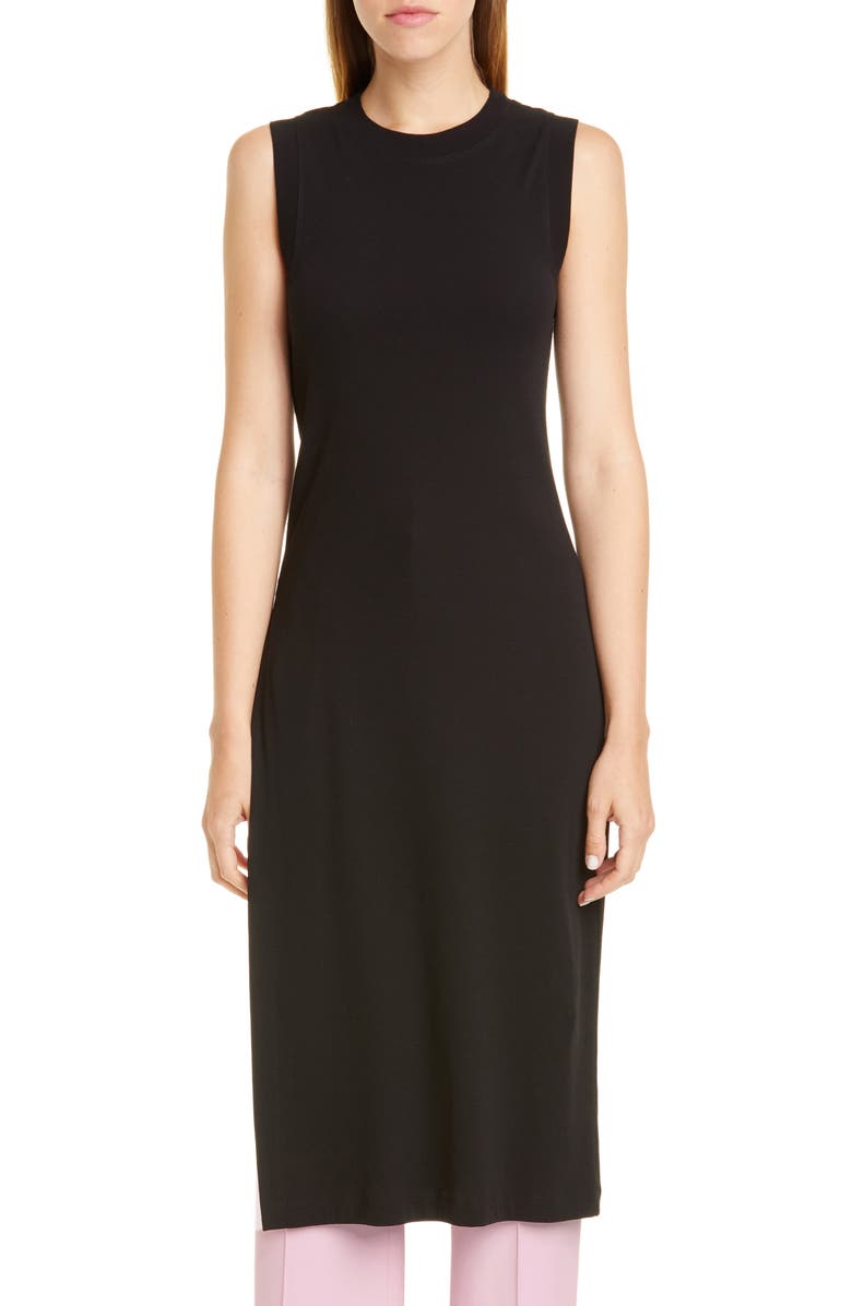 Rosetta Getty Side Split Rib Cotton Jersey Top, Main, color, 