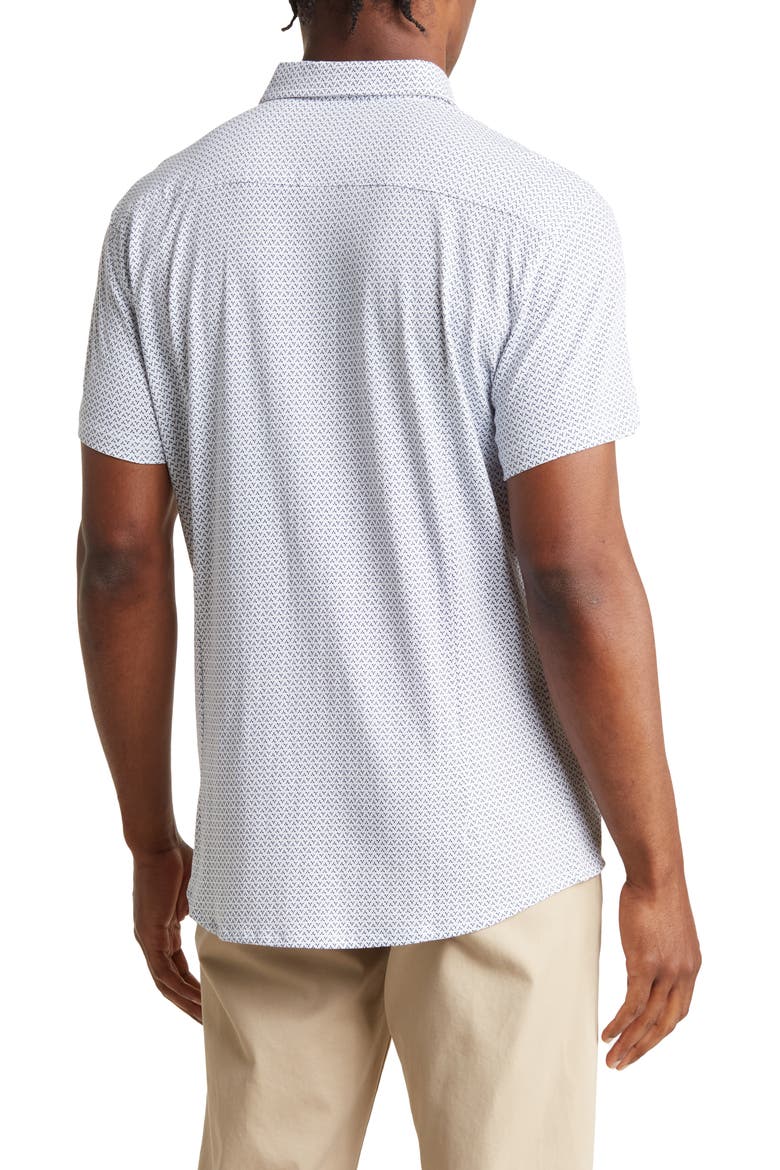 Geo Dot Jersey Knit Short Sleeve Shirt, Alternate, color, BLUE
