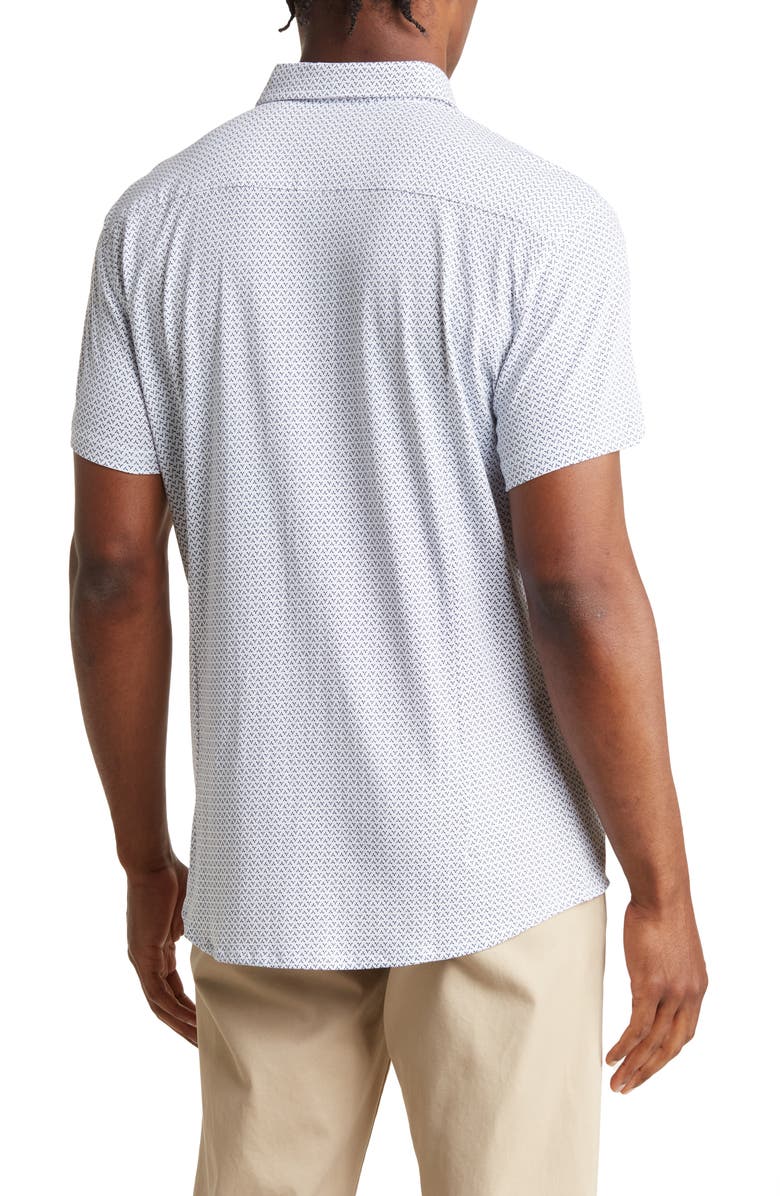 SOUL OF LONDON Geo Dot Jersey Knit Short Sleeve Shirt, Alternate, color, Blue