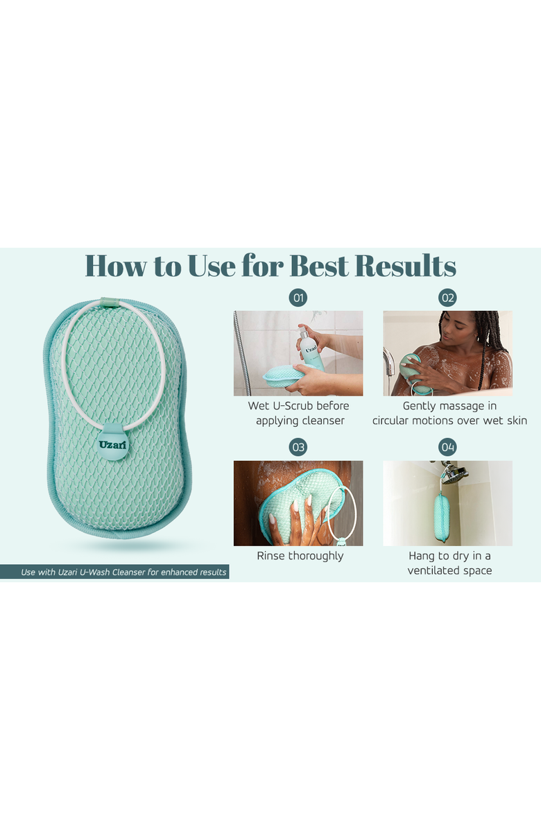 Uzari U-scrub Exfoliator, Alternate, color, Blue