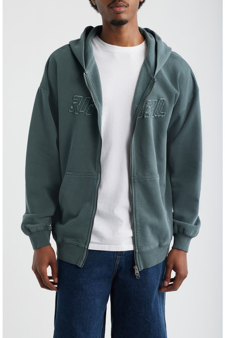 Liquid Trips Zip Hoodie, Main, color, PINE NIGHT