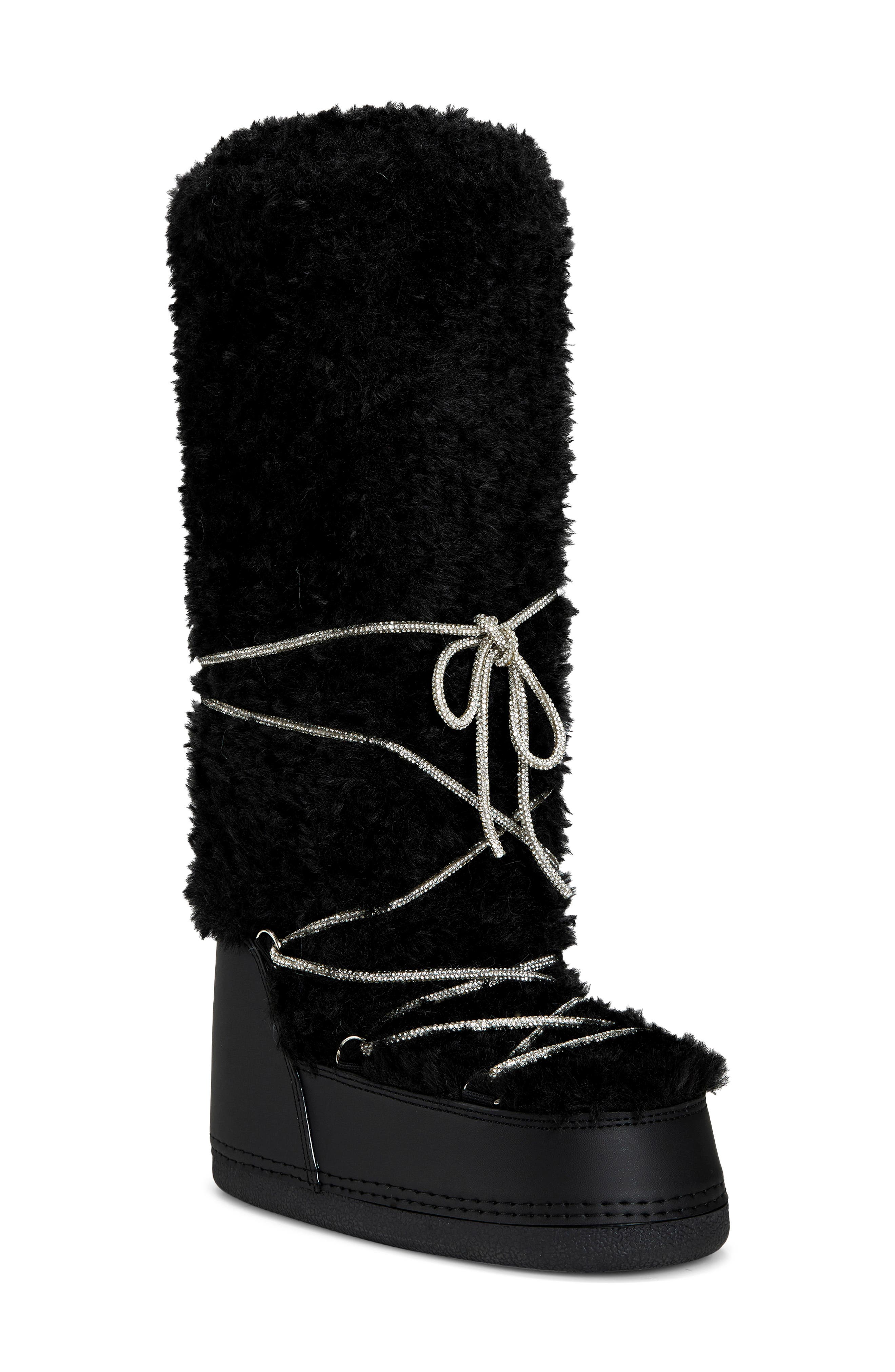 AZALEA WANG Tayton Faux Fur Snow Boot, Main, color, 