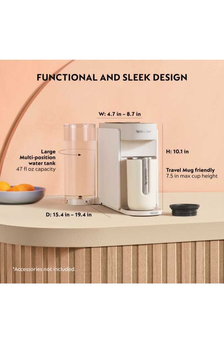 Nespresso Vertuo Up Coffee Machine & Aeroccino Frother Set, Alternate, color, White