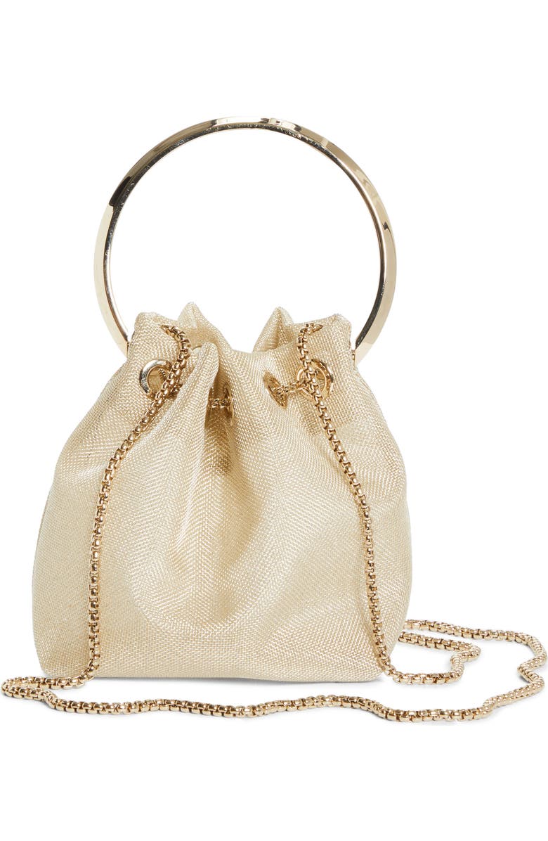 Jimmy Choo Bon Bon Metallic Mesh Top Handle Bag, Alternate, color,