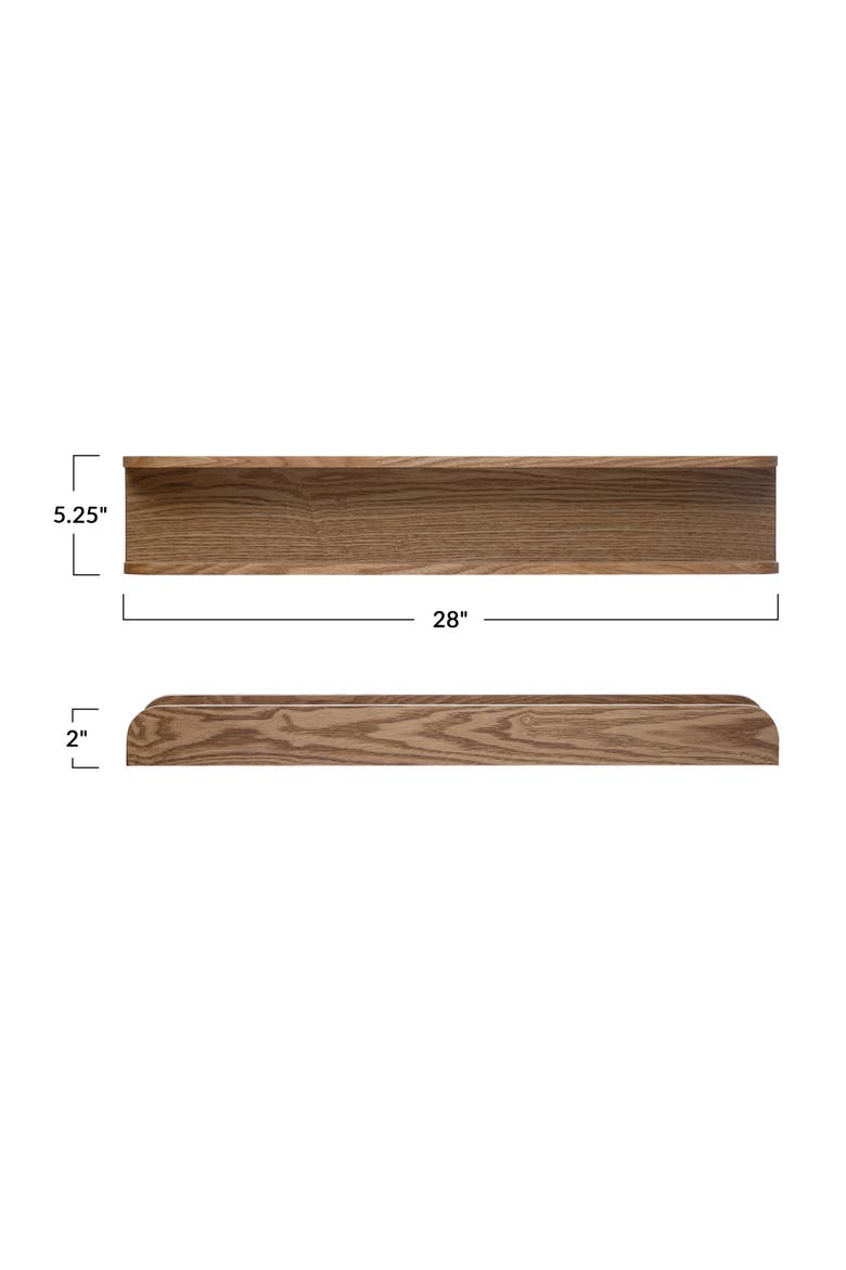 MDF Wall Shelf, Alternate, color, Brown
