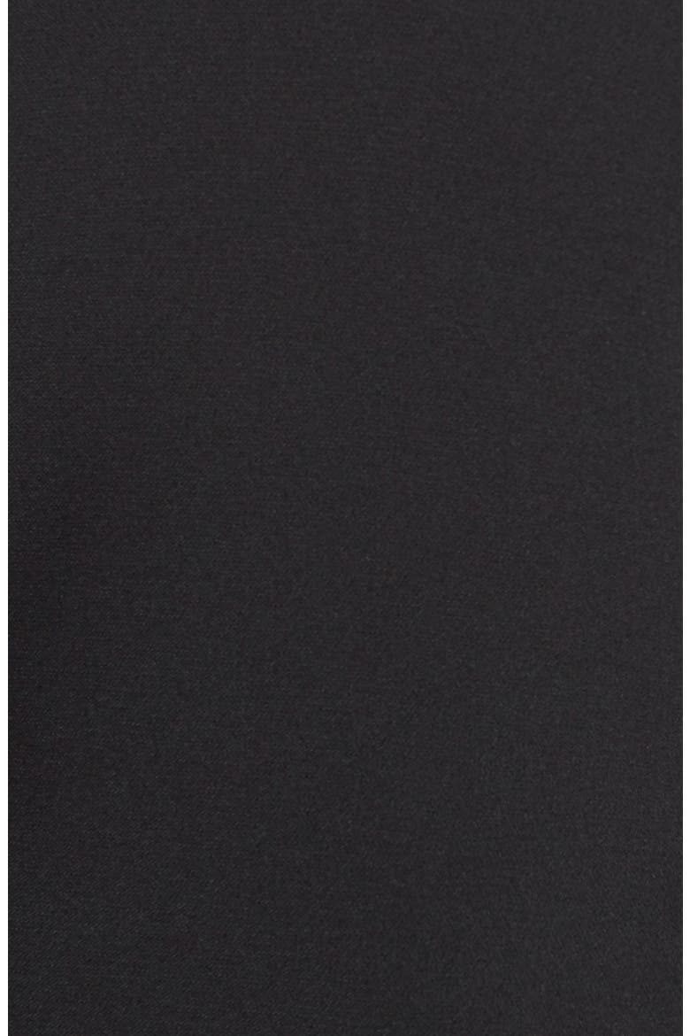 Illusion Yoke Crepe Sheath Dress, Alternate, color, BLACK