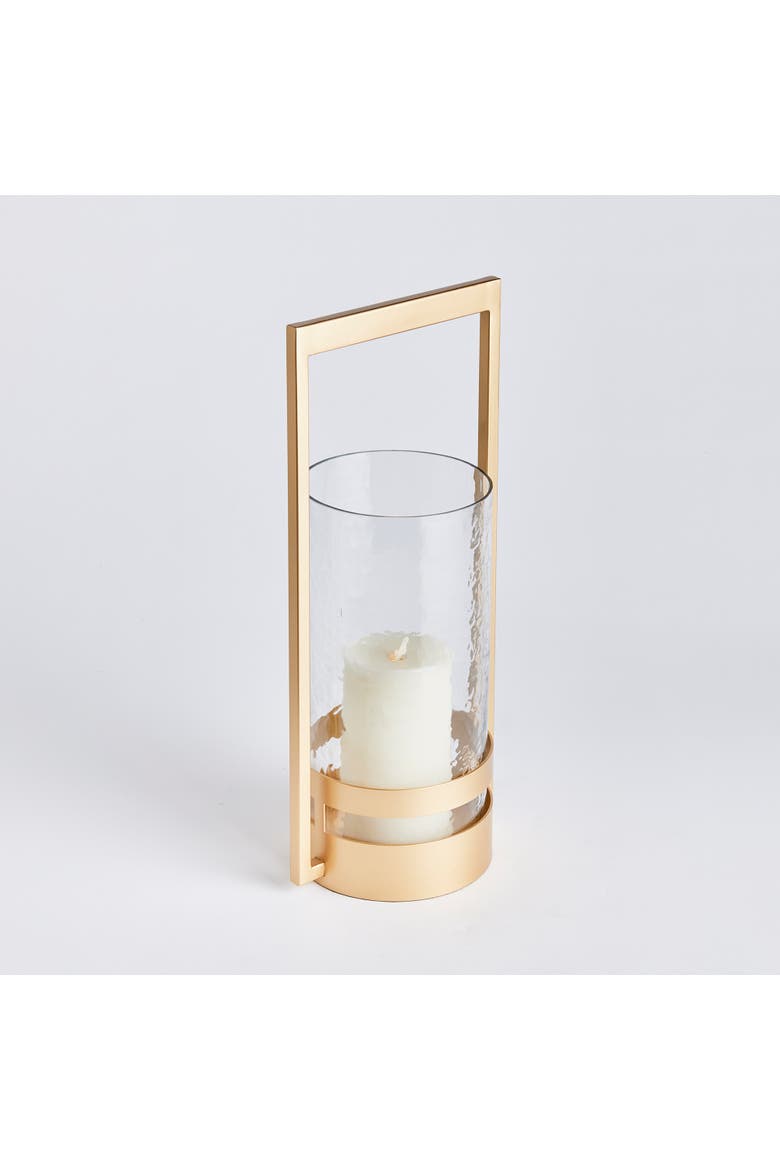 Atrio Hurricane Candle Holder, Alternate, color, Gold