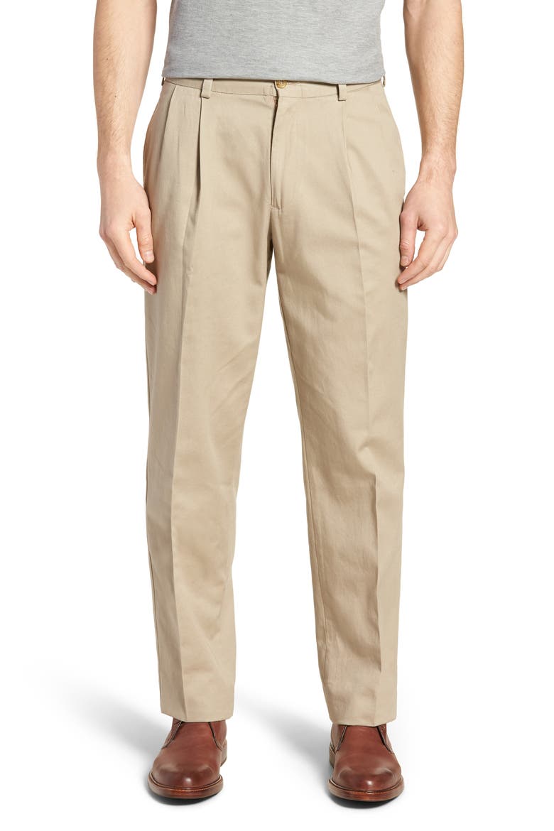 M2 Classic Fit Pleated Vintage Twill Pants, Main, color, KHAKI