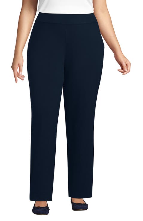 Plus Size Starfish Mid Rise Straight Leg Pants
