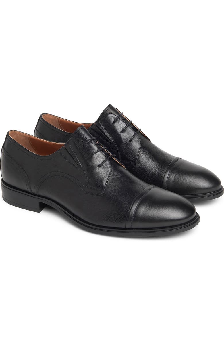 NeroGiardini Cap Toe Lace-Up Oxford, Main, color, Black