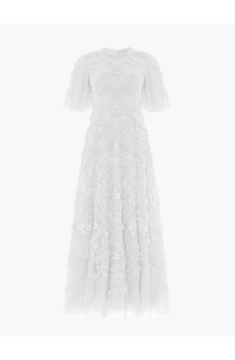 Needle & Thread Carmen Ruffle Maxi Dress, Alternate, color, Swan White