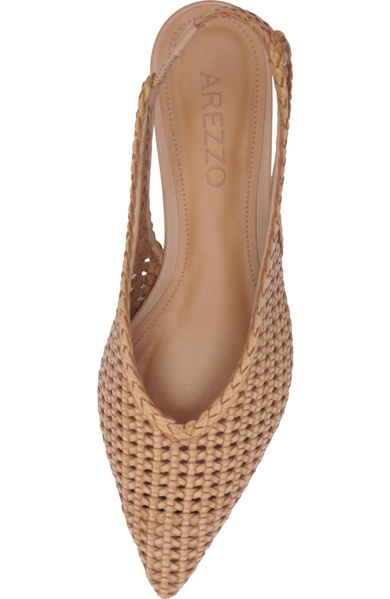 Arezzo Eva Pointed Toe Slingback Flat, Alternate, color, True Sand