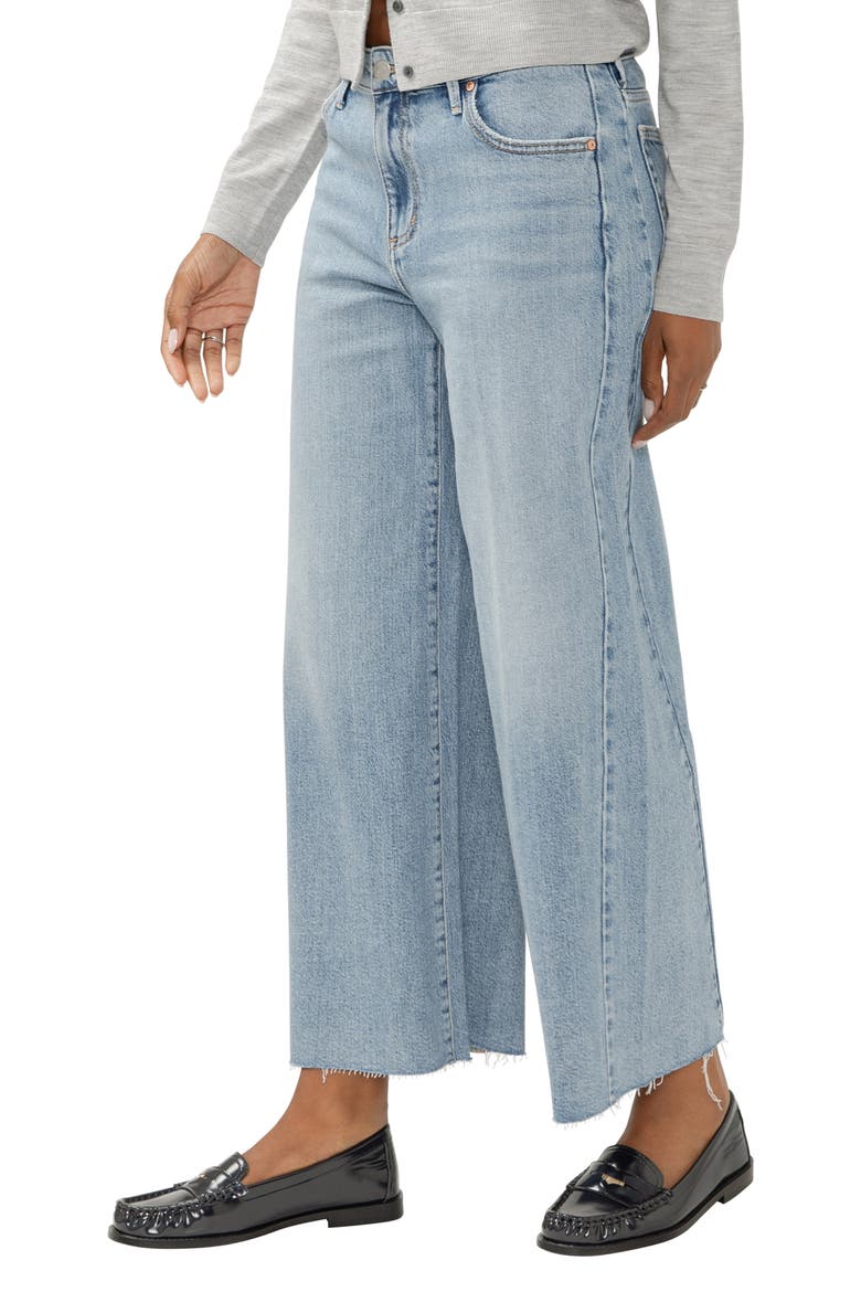 Isbister Raw Hem Ankle Wide Leg Jeans, Alternate, color, MELODY