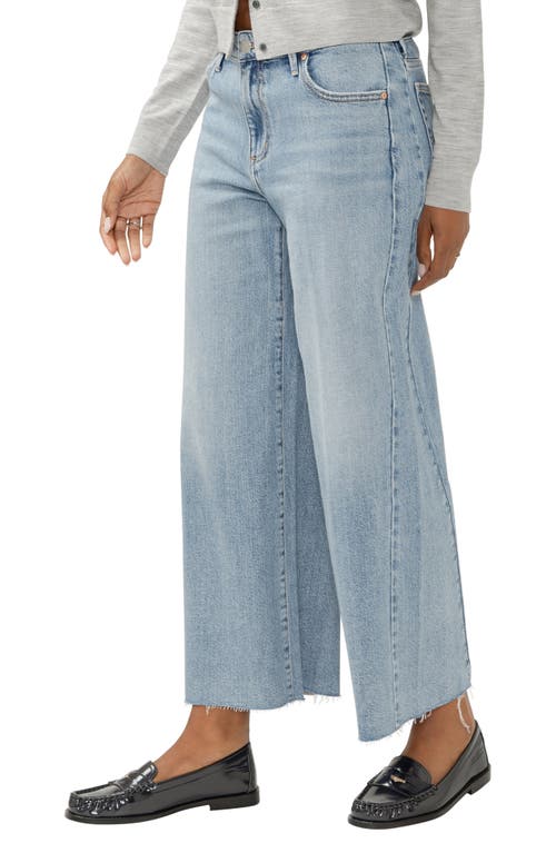 SILVER JEANS CO. SILVER JEANS CO. ISBISTER RAW HEM ANKLE WIDE LEG JEANS 
