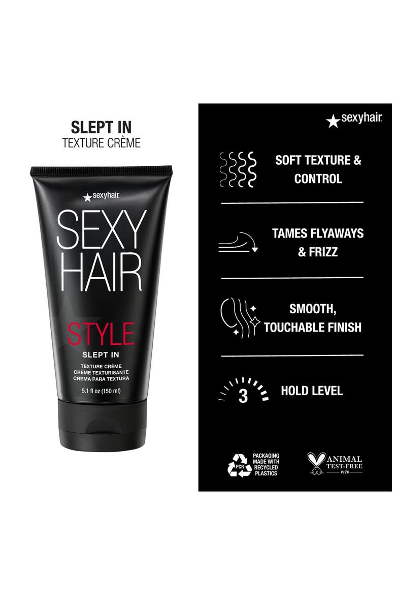 Style Sexyhair Slept In Texture Crême, Alternate, color, NO COLOR